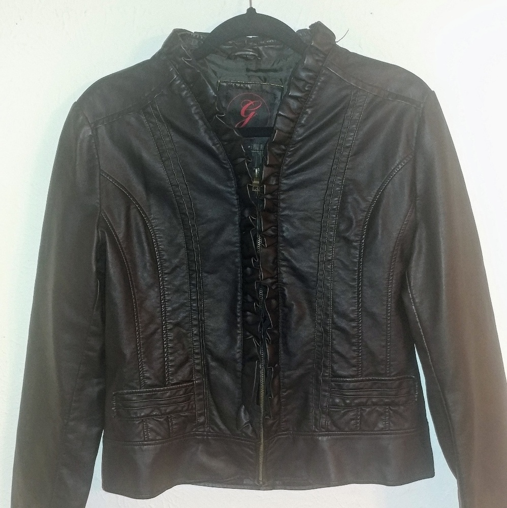 Faux leather jacket NWOT